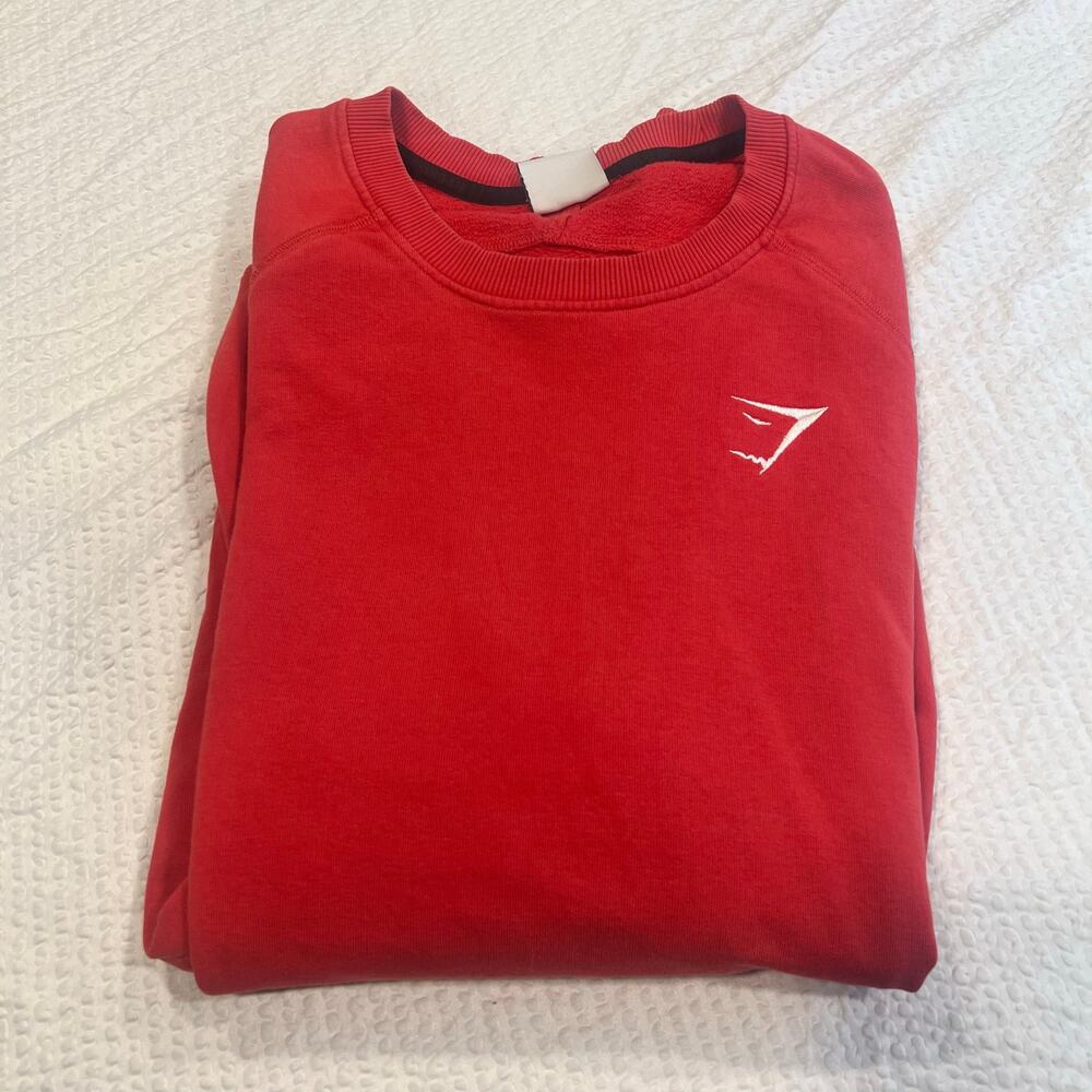 Gymshark red crewneck sweater for men size XL